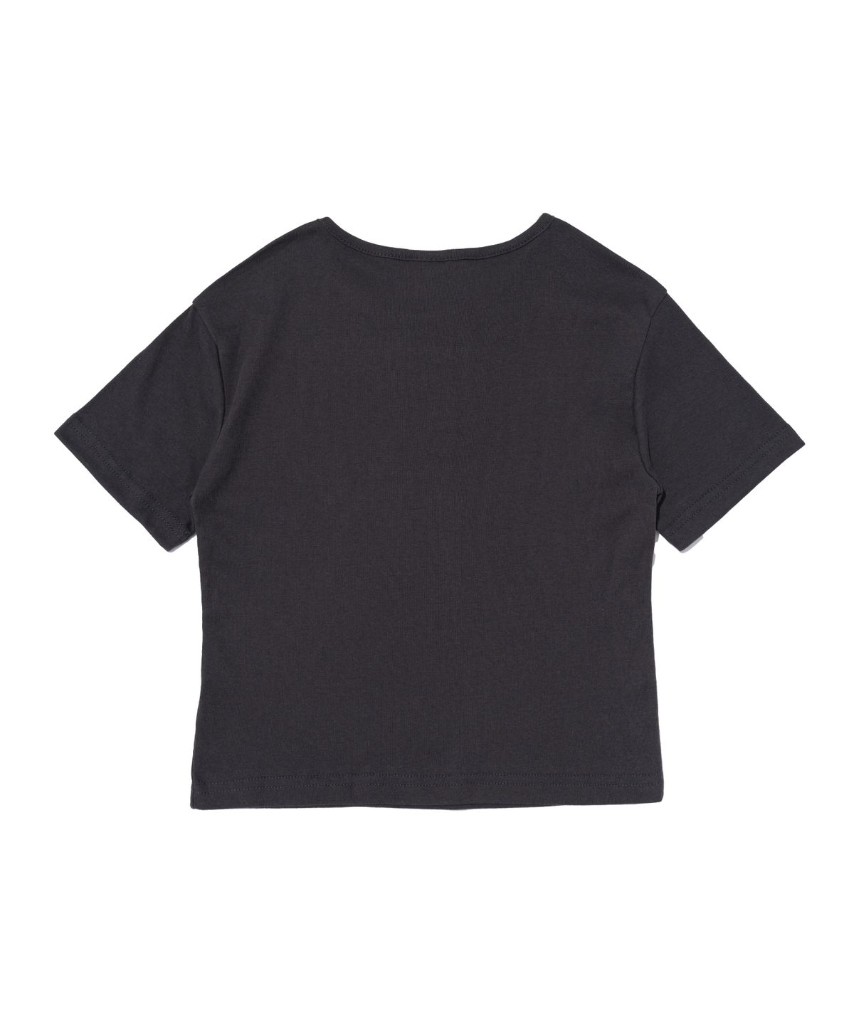 서울어패럴(SEOUL APPAREL) 사이드 서울 로고 크롭 반팔 티셔츠 (차콜)