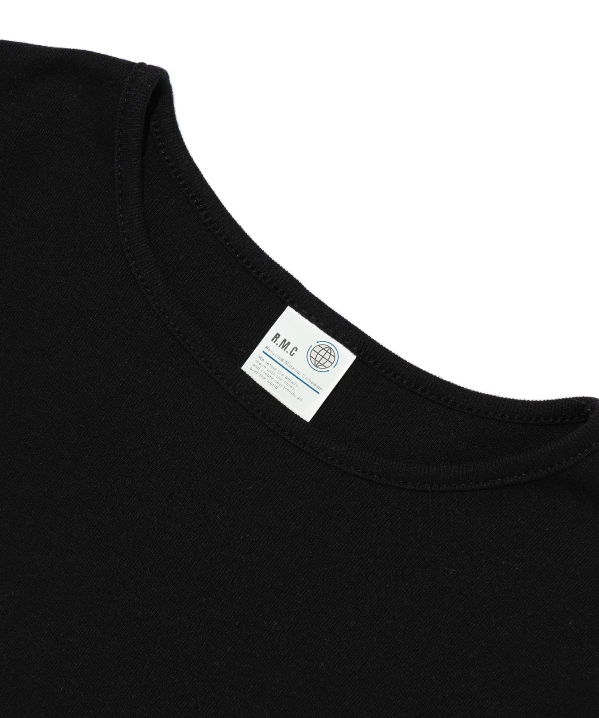 서울어패럴(SEOUL APPAREL) 사이드 서울 로고 크롭 반팔 티셔츠 (블랙)
