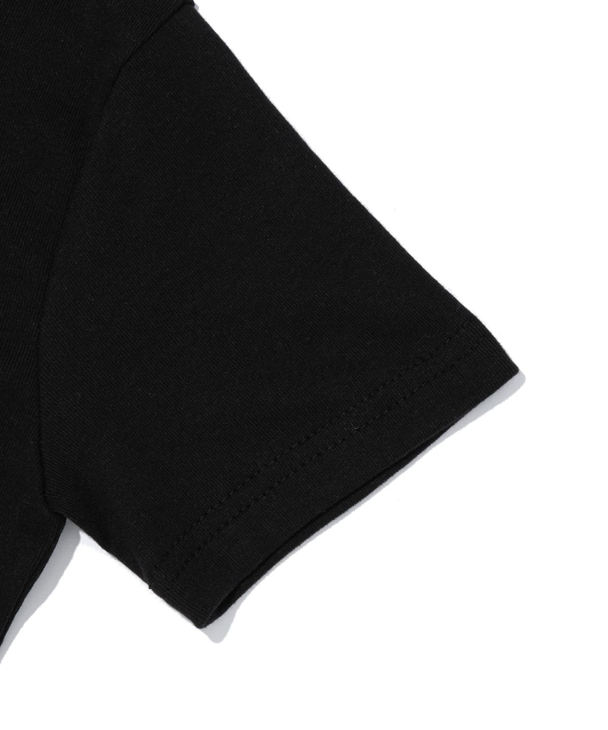 서울어패럴(SEOUL APPAREL) 사이드 서울 로고 크롭 반팔 티셔츠 (블랙)
