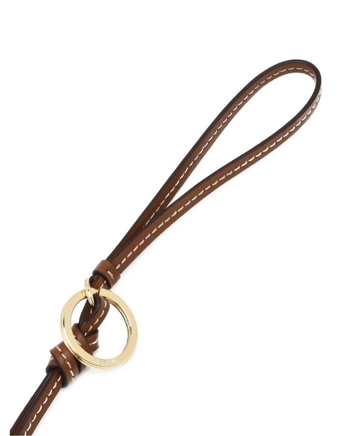 닥스 여성 액세서리(DAKS WOMENS ACCESSORIES) 브라운 플라워 소가죽 키링_DCHO6E113W2