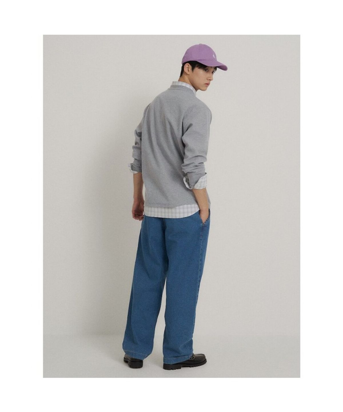 빈폴 멘(BEANPOLE MEN) 멜란지 포켓 로고 티셔츠  그레이
