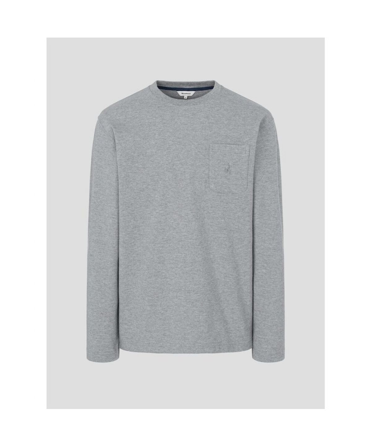빈폴 멘(BEANPOLE MEN) 멜란지 포켓 로고 티셔츠  그레이