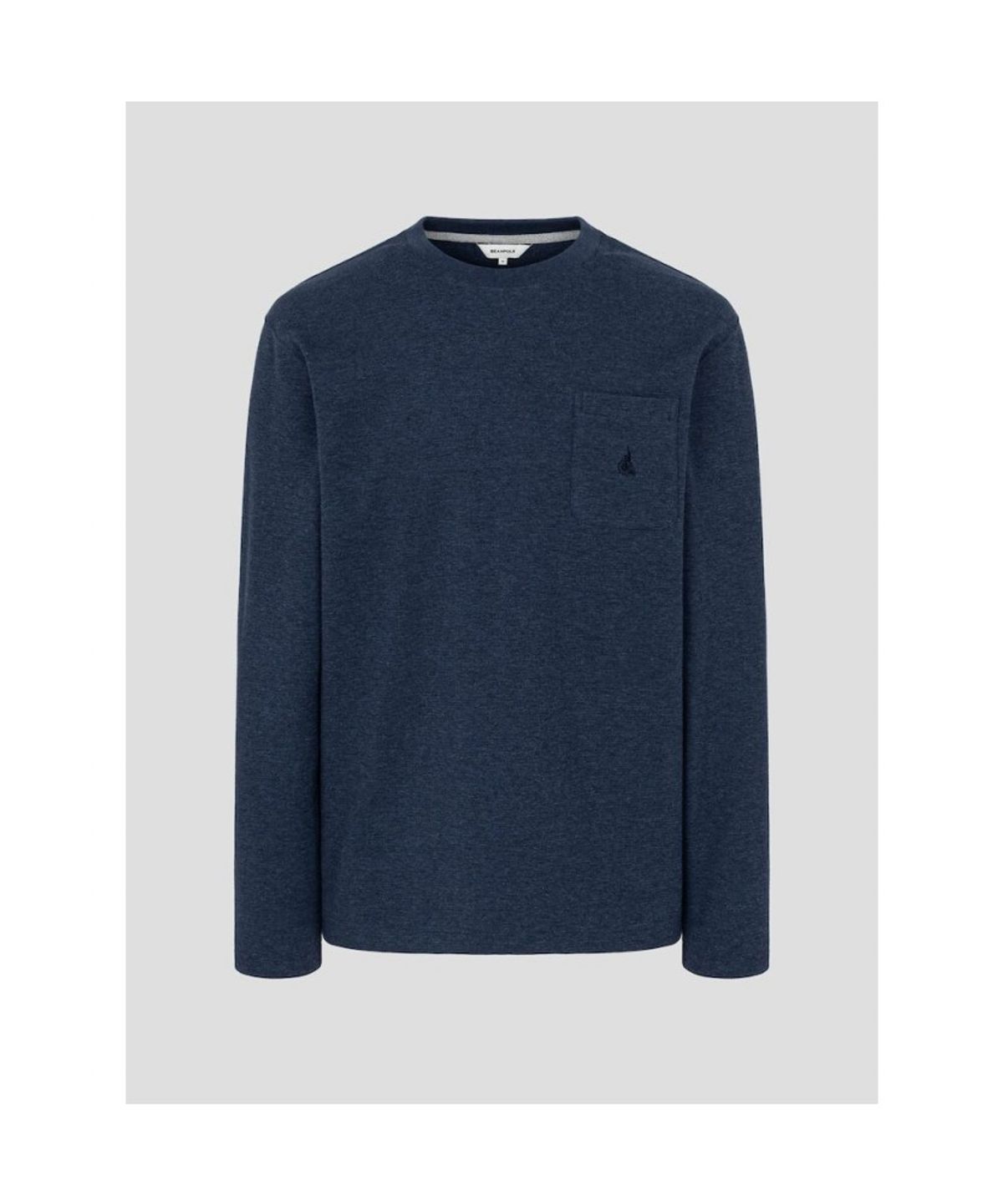 빈폴 멘(BEANPOLE MEN) 멜란지 포켓 로고 티셔츠  네이비