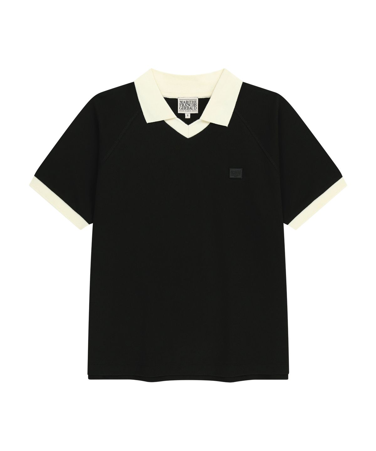 마리떼 프랑소와 저버(MARITHÉ + FRANҪOIS GIRBAUD) SMALL CLASSIC LOGO PK COLLAR POINT TEE black