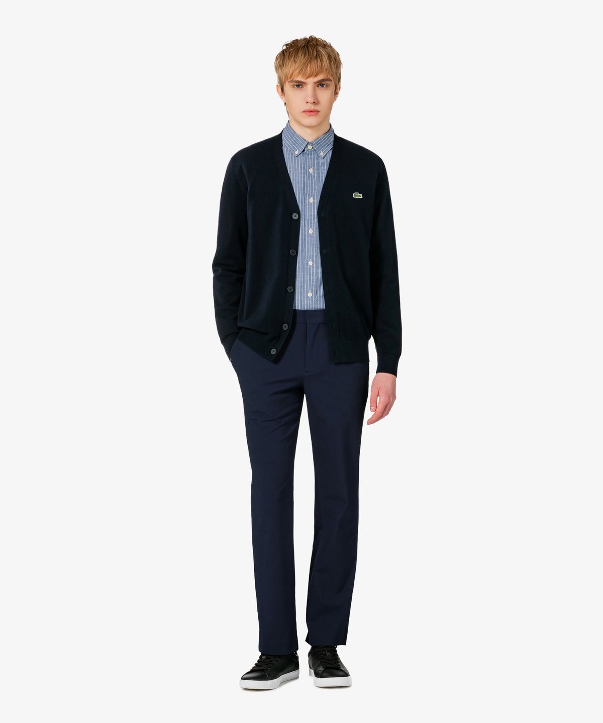 라코스테(LACOSTE) 남성 샴브레이 스트라이프 셔츠 CH357E-56G AEY