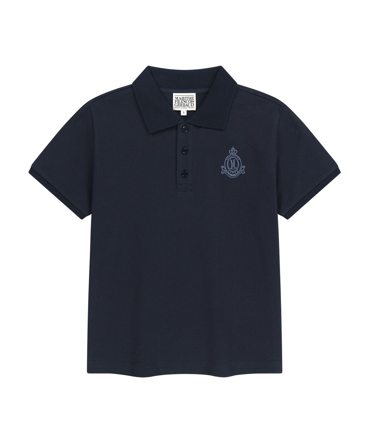 마리떼 프랑소와 저버(MARITHÉ + FRANҪOIS GIRBAUD) W EMBLEM PK COLLAR TEE navy