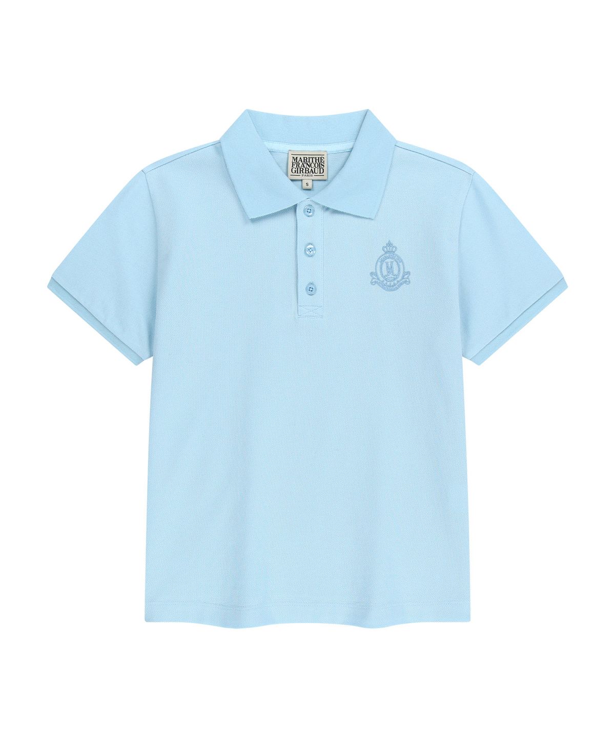 마리떼 프랑소와 저버(MARITHÉ + FRANҪOIS GIRBAUD) W EMBLEM PK COLLAR TEE sky blue