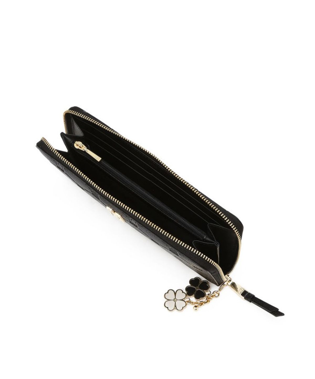 닥스 여성 액세서리(DAKS WOMENS ACCESSORIES) 엠블 블랙 DD로고 소가죽 지퍼돌이 장지갑_DCWA6E634BK