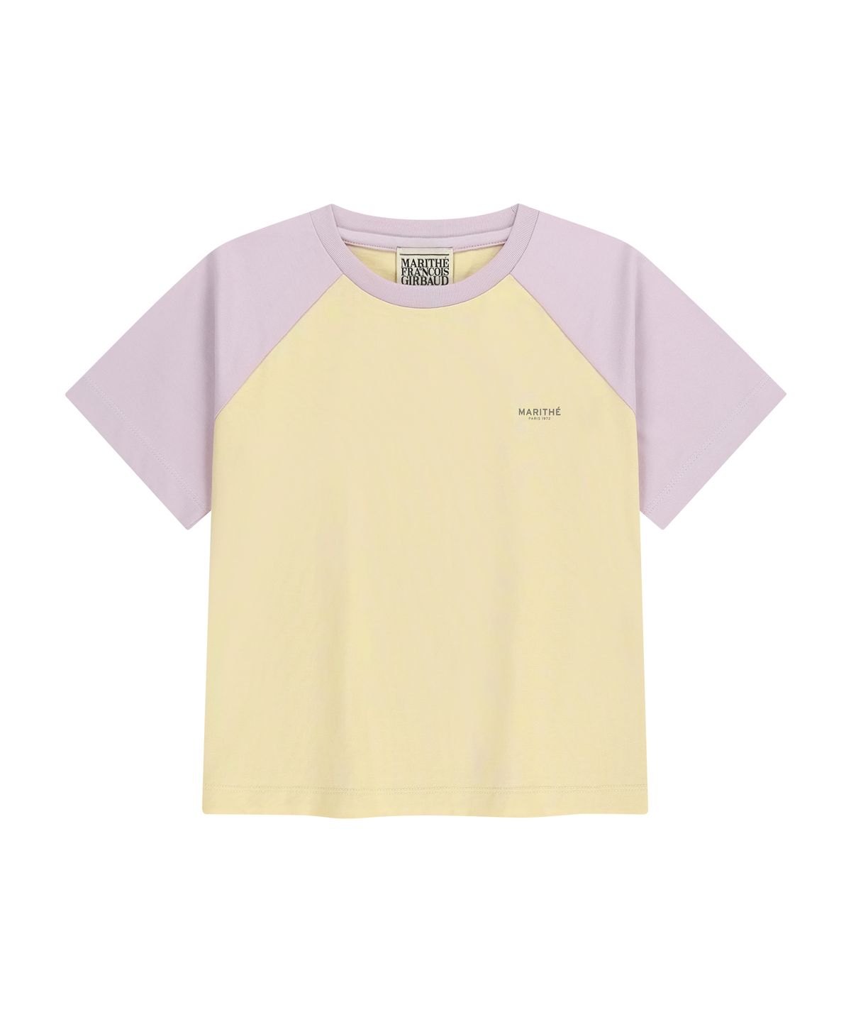 마리떼 프랑소와 저버(MARITHÉ + FRANҪOIS GIRBAUD) W SMALL REGULAR LOGO RAGLAN CROP TEE light purple
