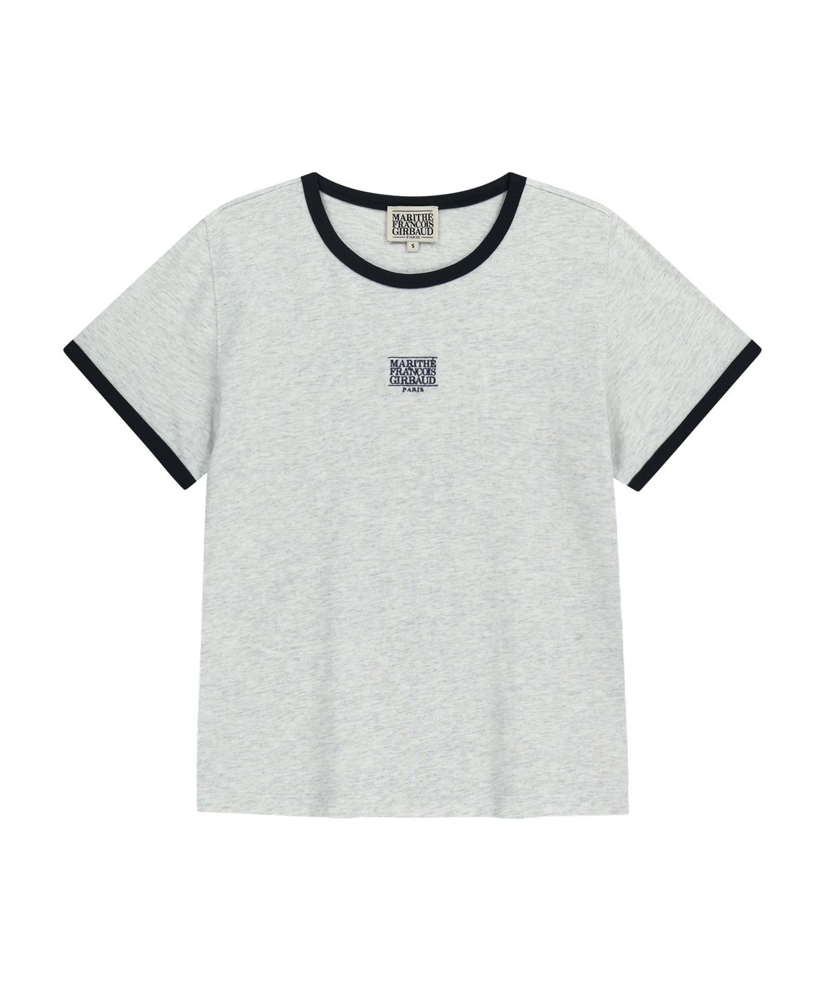 마리떼 프랑소와 저버(MARITHÉ + FRANҪOIS GIRBAUD) W CLASSIC LOGO RINGER TEE light heather gray