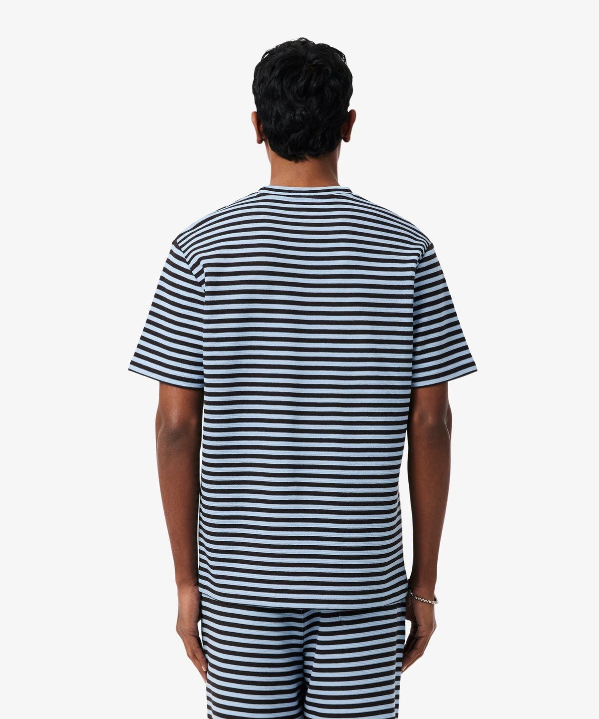 라코스테(LACOSTE) 남성 컬러크록 크레이프 스트라이프 반팔 티셔츠 TH2193-56G 4I3