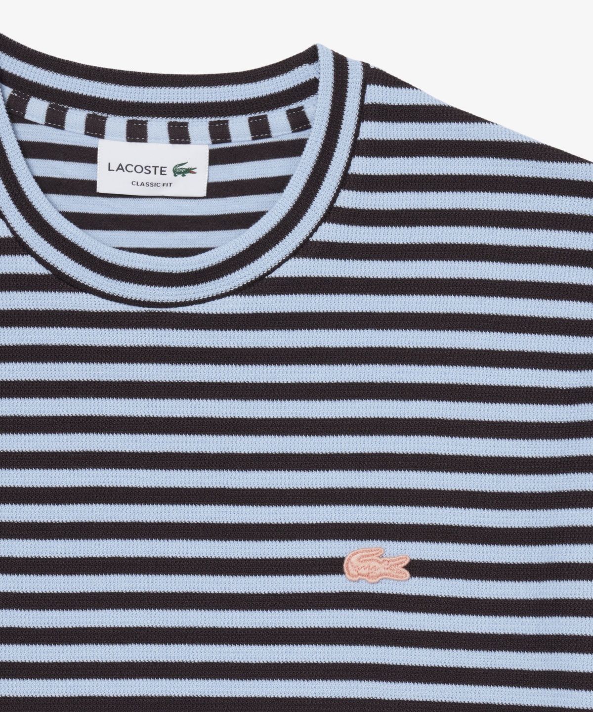 라코스테(LACOSTE) 남성 컬러크록 크레이프 스트라이프 반팔 티셔츠 TH2193-56G 4I3