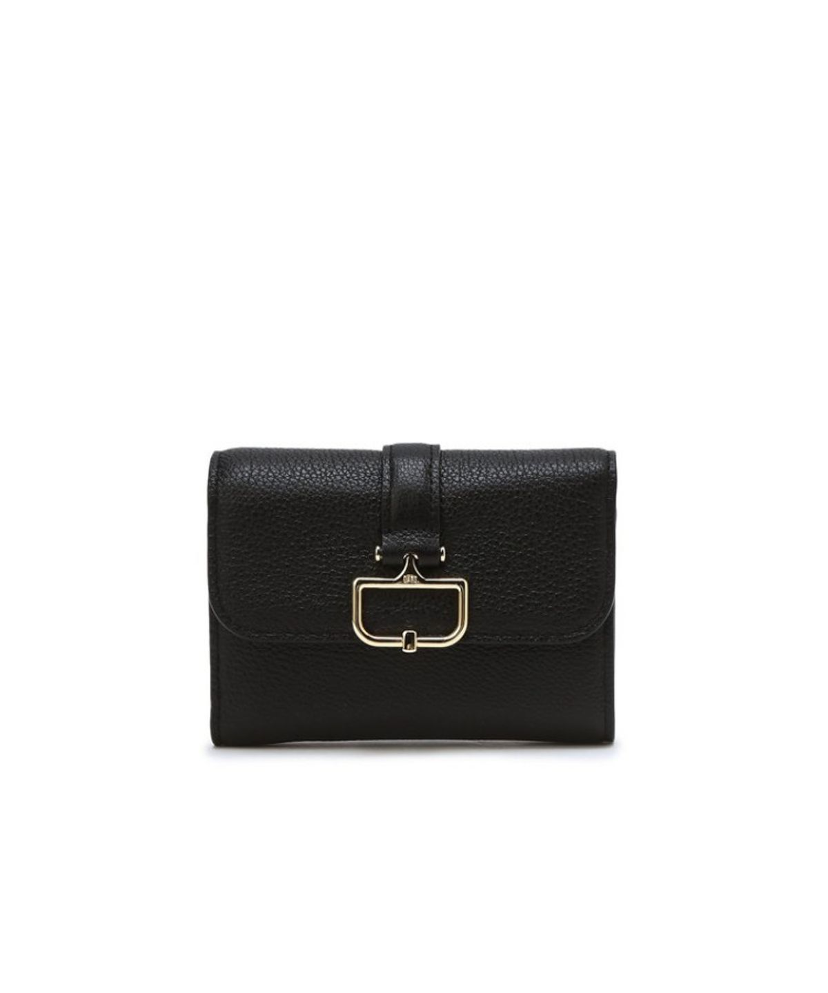 닥스 여성 액세서리(DAKS WOMENS ACCESSORIES) 버크백 샬롯 블랙 D장식 소가죽 반지갑_DCWA6E541BK