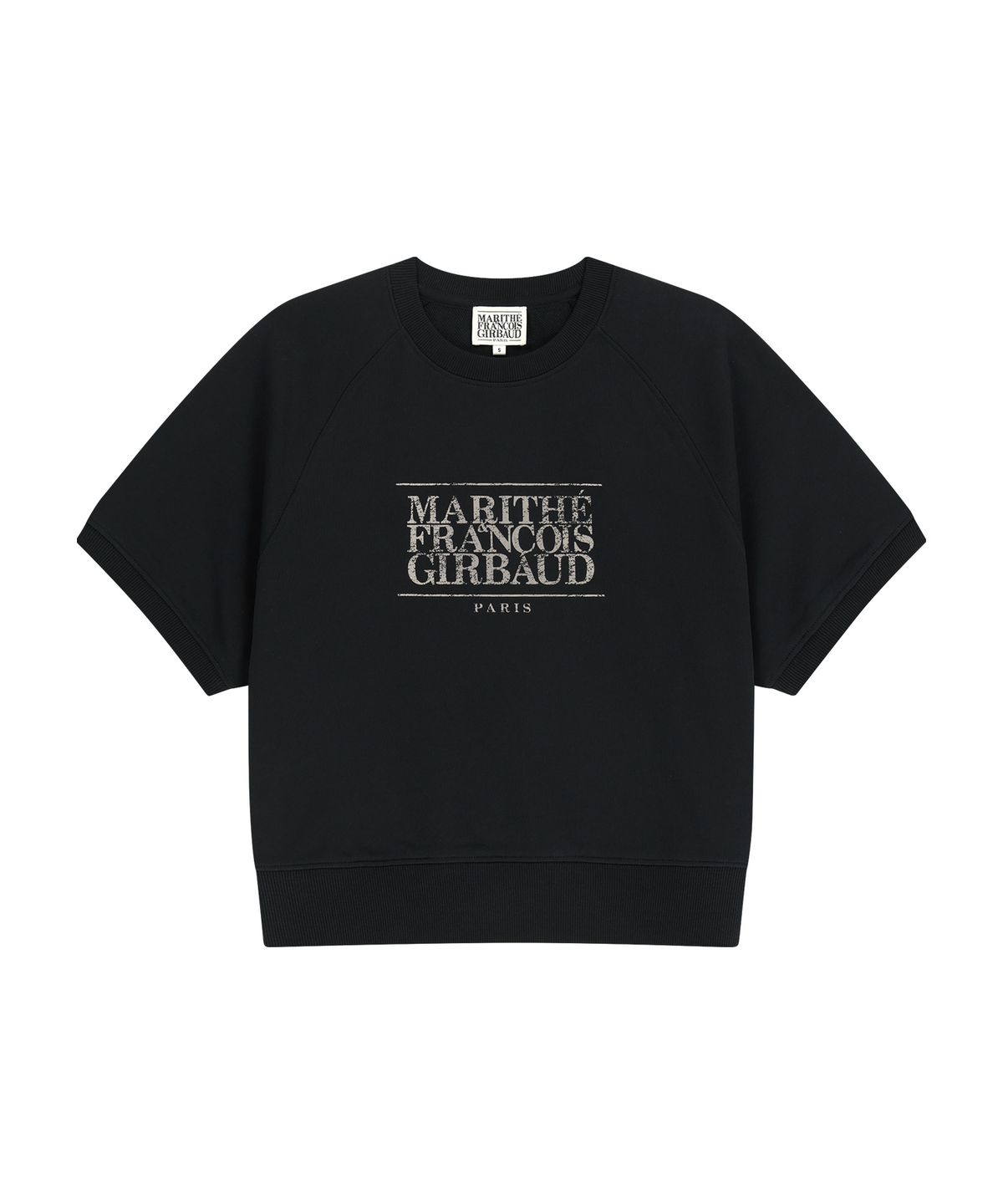 마리떼 프랑소와 저버(MARITHÉ + FRANҪOIS GIRBAUD) W VINTAGE CLASSIC LOGO HALF SWEATSHIRT black