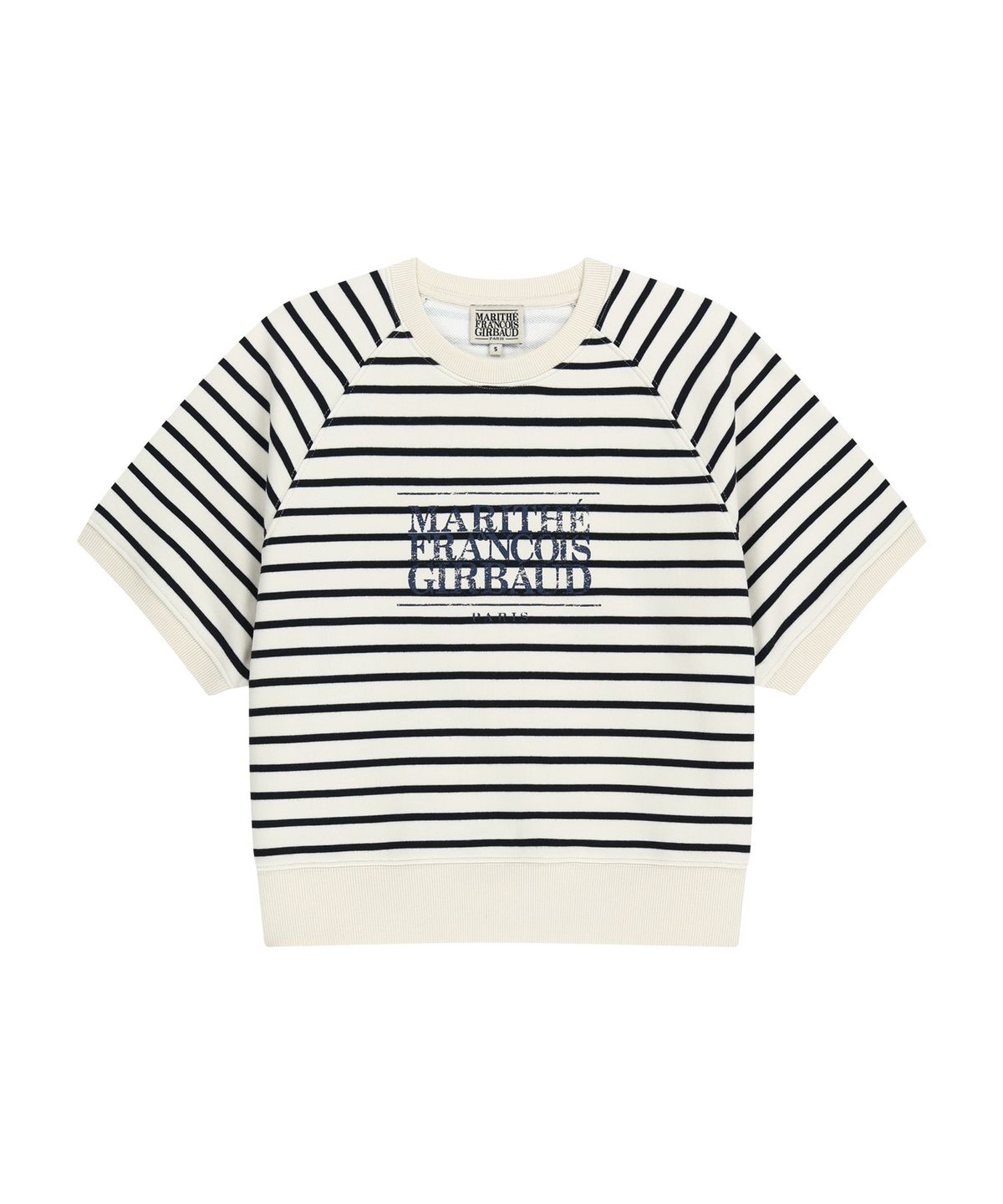 마리떼 프랑소와 저버(MARITHÉ + FRANҪOIS GIRBAUD) W VINTAGE CLASSIC LOGO HALF SWEATSHIRT ivory