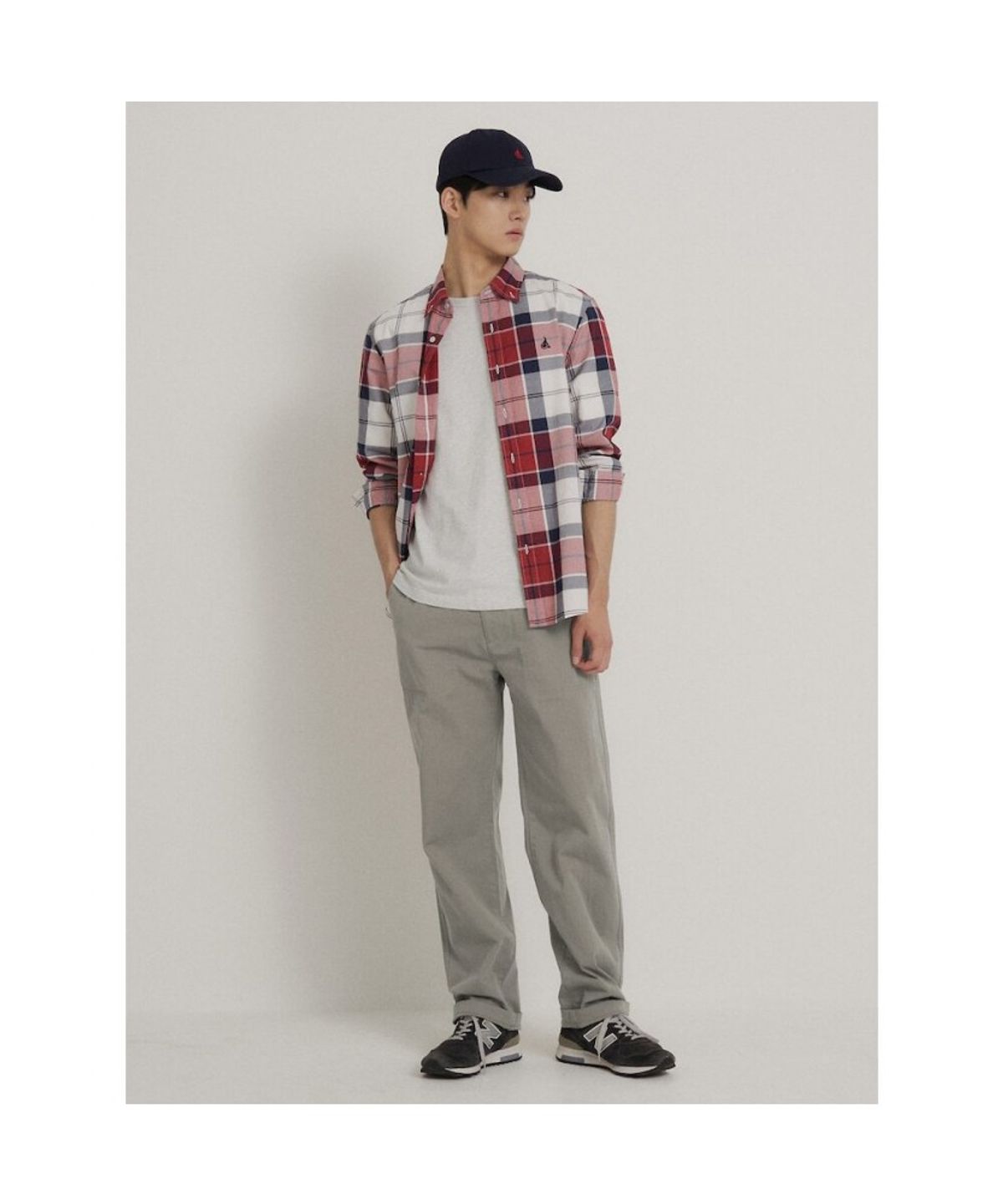 빈폴 멘(BEANPOLE MEN) 캐주얼 멀티 체크 셔츠  레드