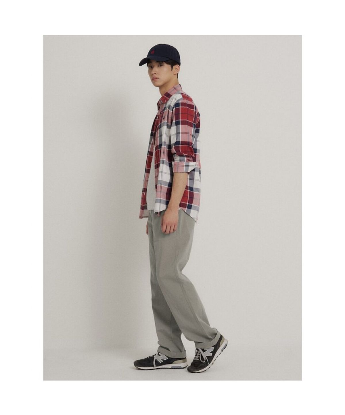 빈폴 멘(BEANPOLE MEN) 캐주얼 멀티 체크 셔츠  레드