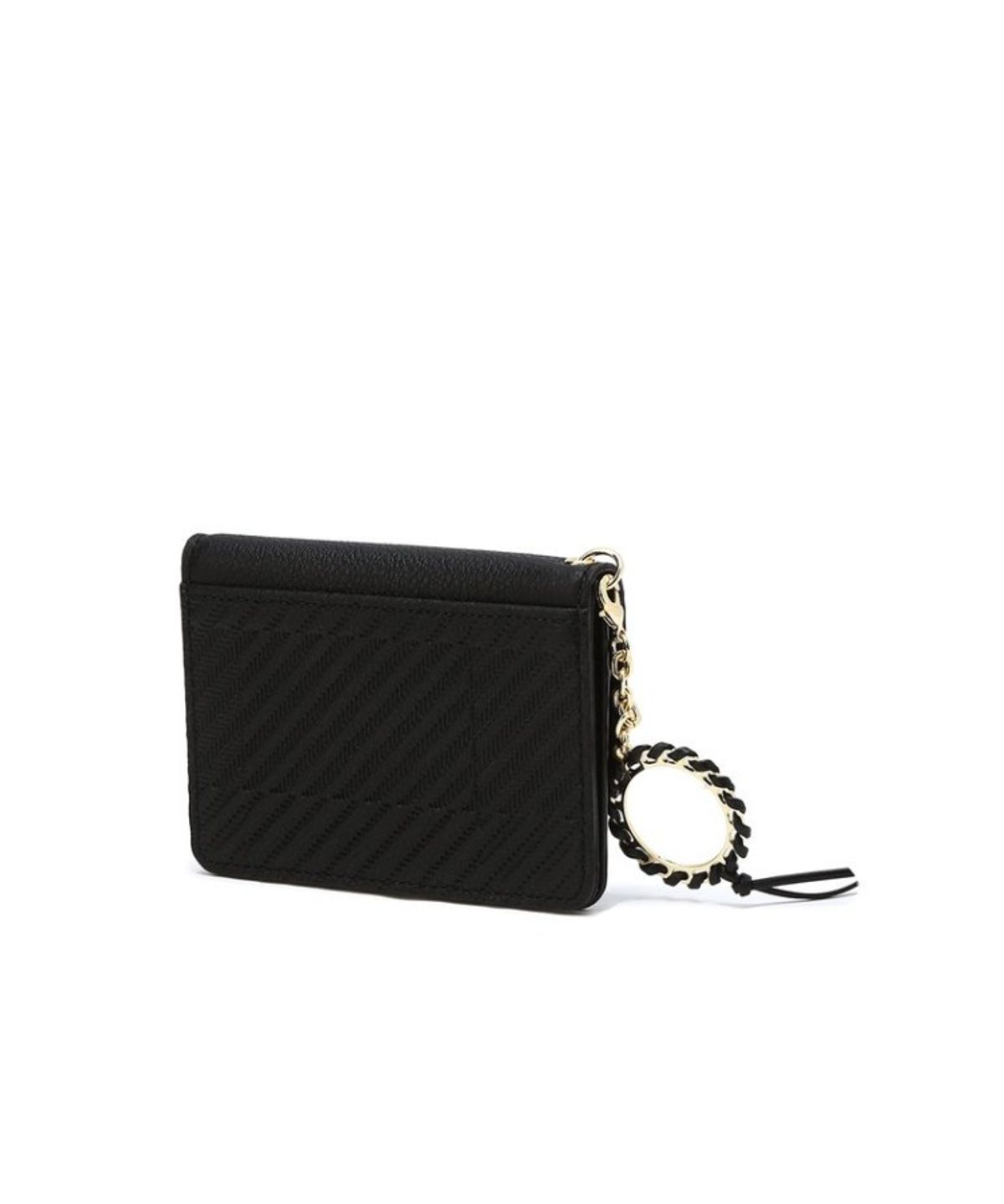 닥스 여성 액세서리(DAKS WOMENS ACCESSORIES) 블랙 로고배색 소가죽 카드지갑_DCHO5F172BK