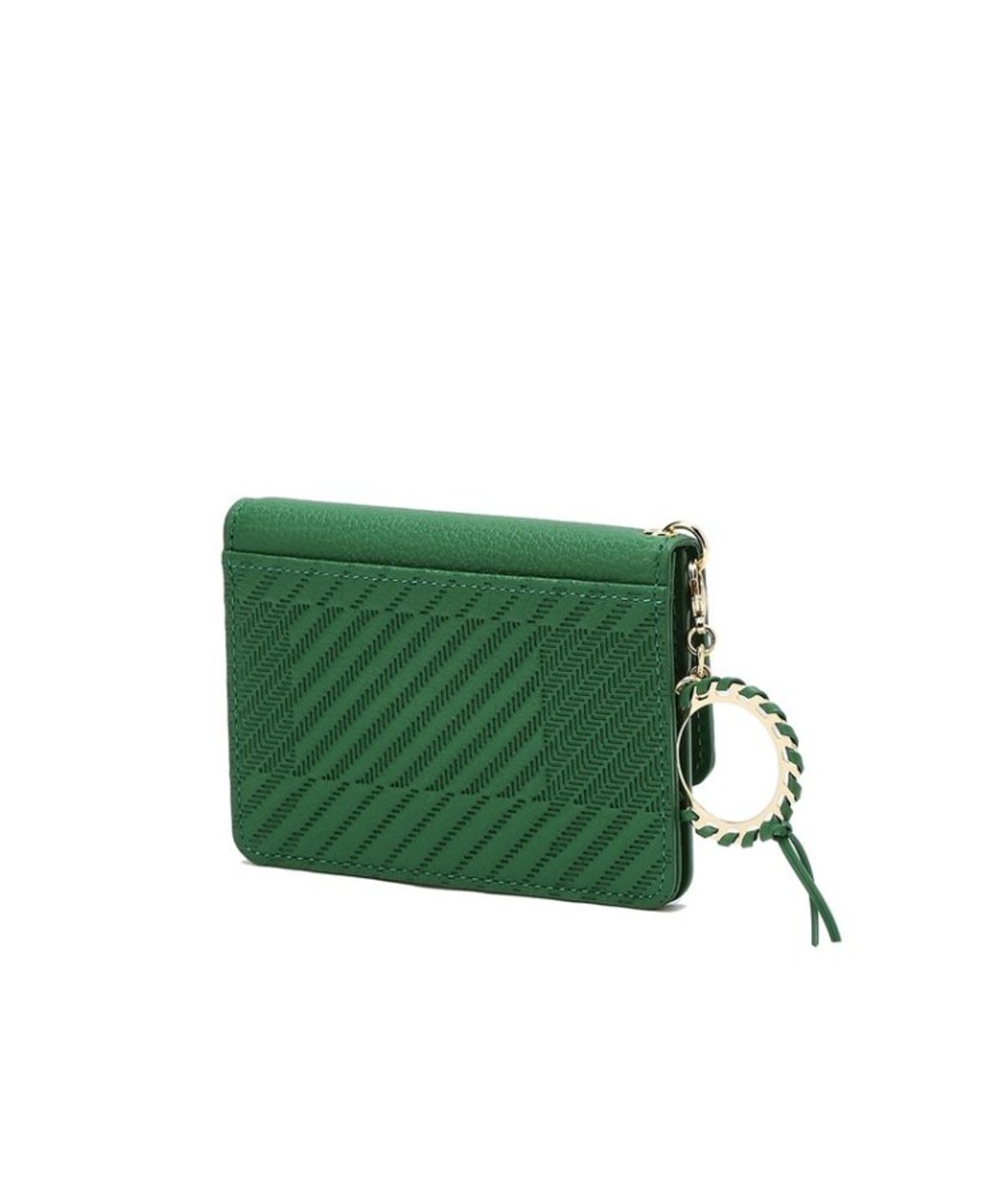 닥스 여성 액세서리(DAKS WOMENS ACCESSORIES) 그린 로고배색 소가죽 카드지갑_DCHO5F162E2