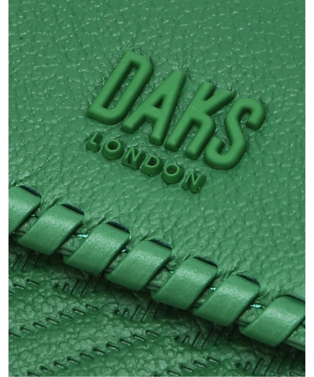 닥스 여성 액세서리(DAKS WOMENS ACCESSORIES) 그린 로고배색 소가죽 카드지갑_DCHO5F162E2