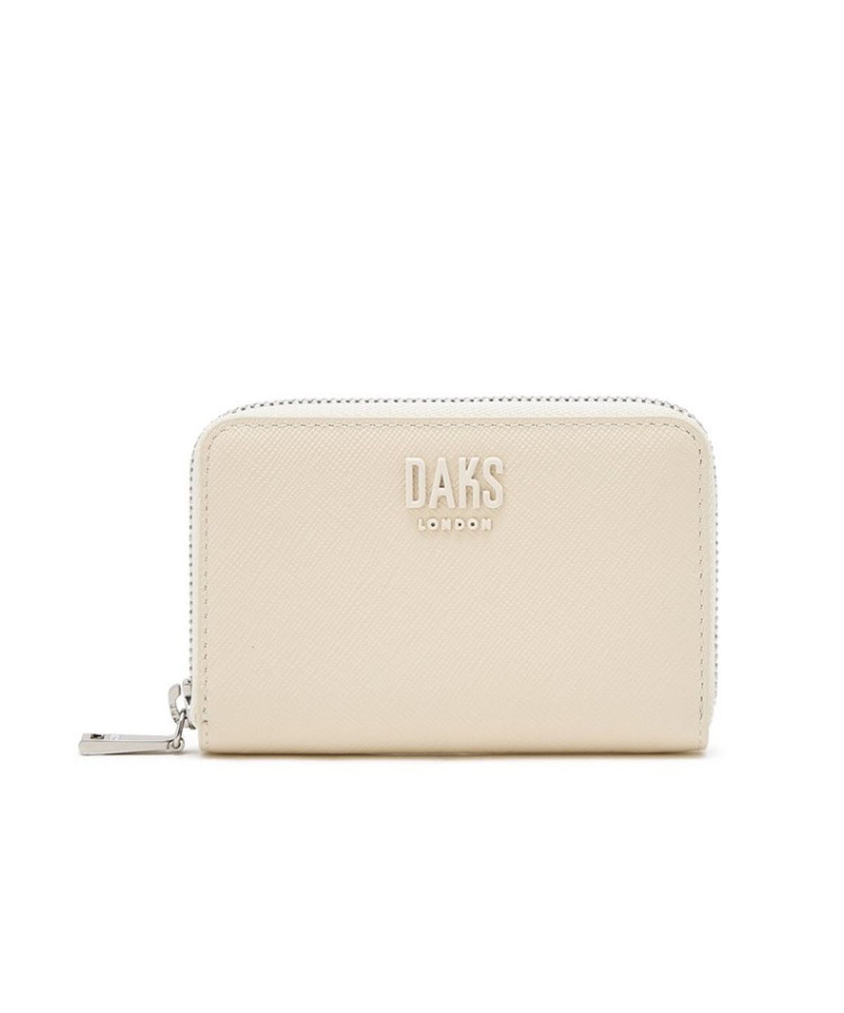 닥스 여성 액세서리(DAKS WOMENS ACCESSORIES) 젤라 아이보리 지퍼돌이 카드지갑_DCWA6E904I2