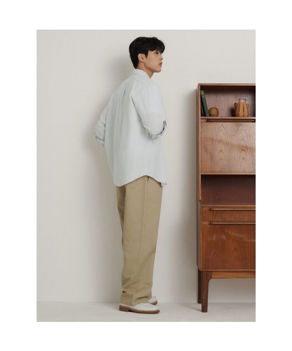 빈폴 멘(BEANPOLE MEN) 변형 스트라이프 셔츠  라이트 그린