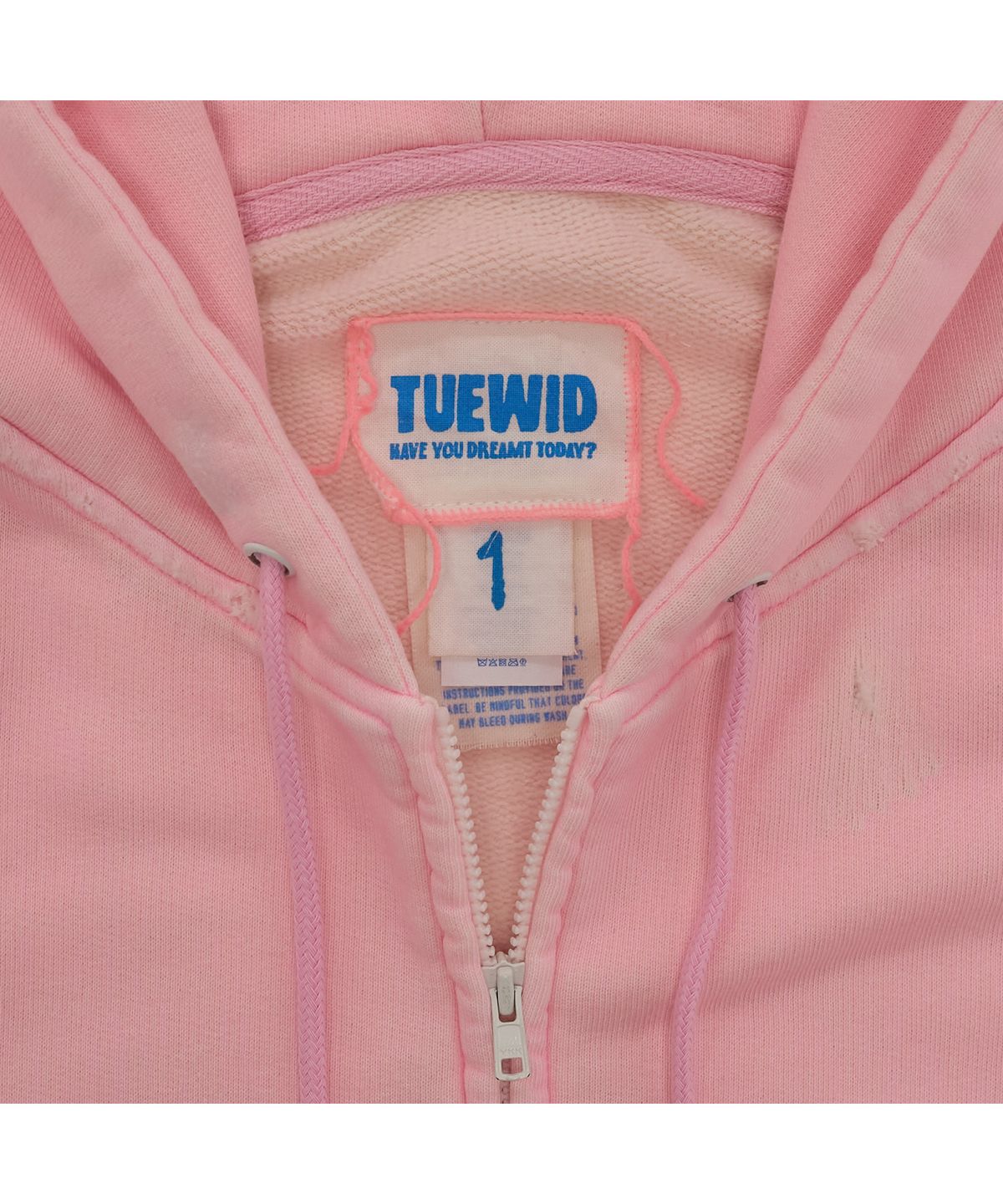 투위드(TUEWID) Tuewid classic embroidery set up zip up in blush pink