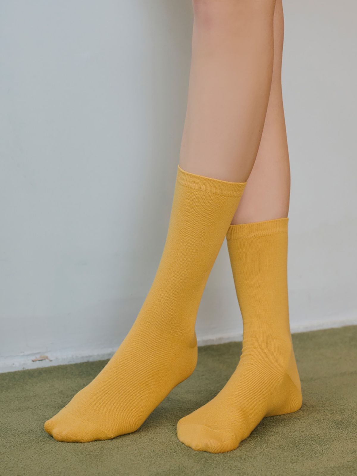 바나나시스터즈(BANANA SISTERS) [5PACK] 플레인 베이직 데일리 하이크루 삭스 10color