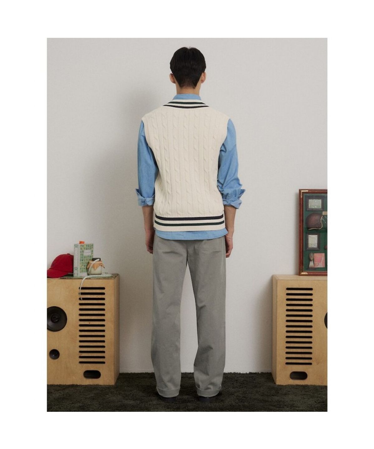 빈폴 멘(BEANPOLE MEN) 퍼티그 세미와이드핏 치노 팬츠  카키