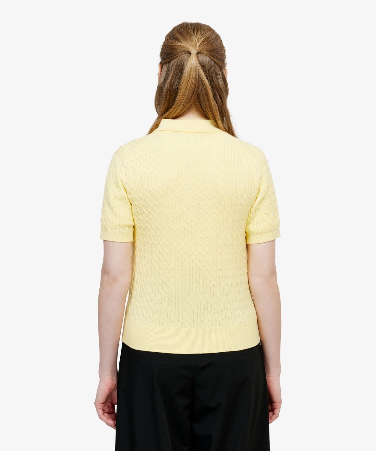 라코스테(LACOSTE) 여성 케이블 스웨터 폴로 셔츠 PF607E-56G 107