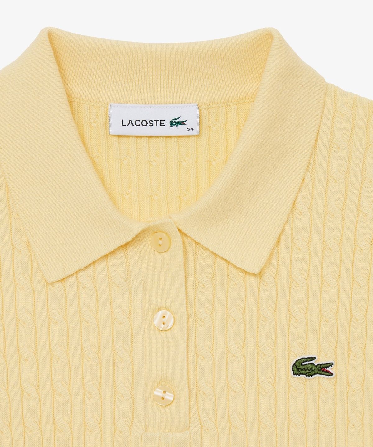 라코스테(LACOSTE) 여성 케이블 스웨터 폴로 셔츠 PF607E-56G 107