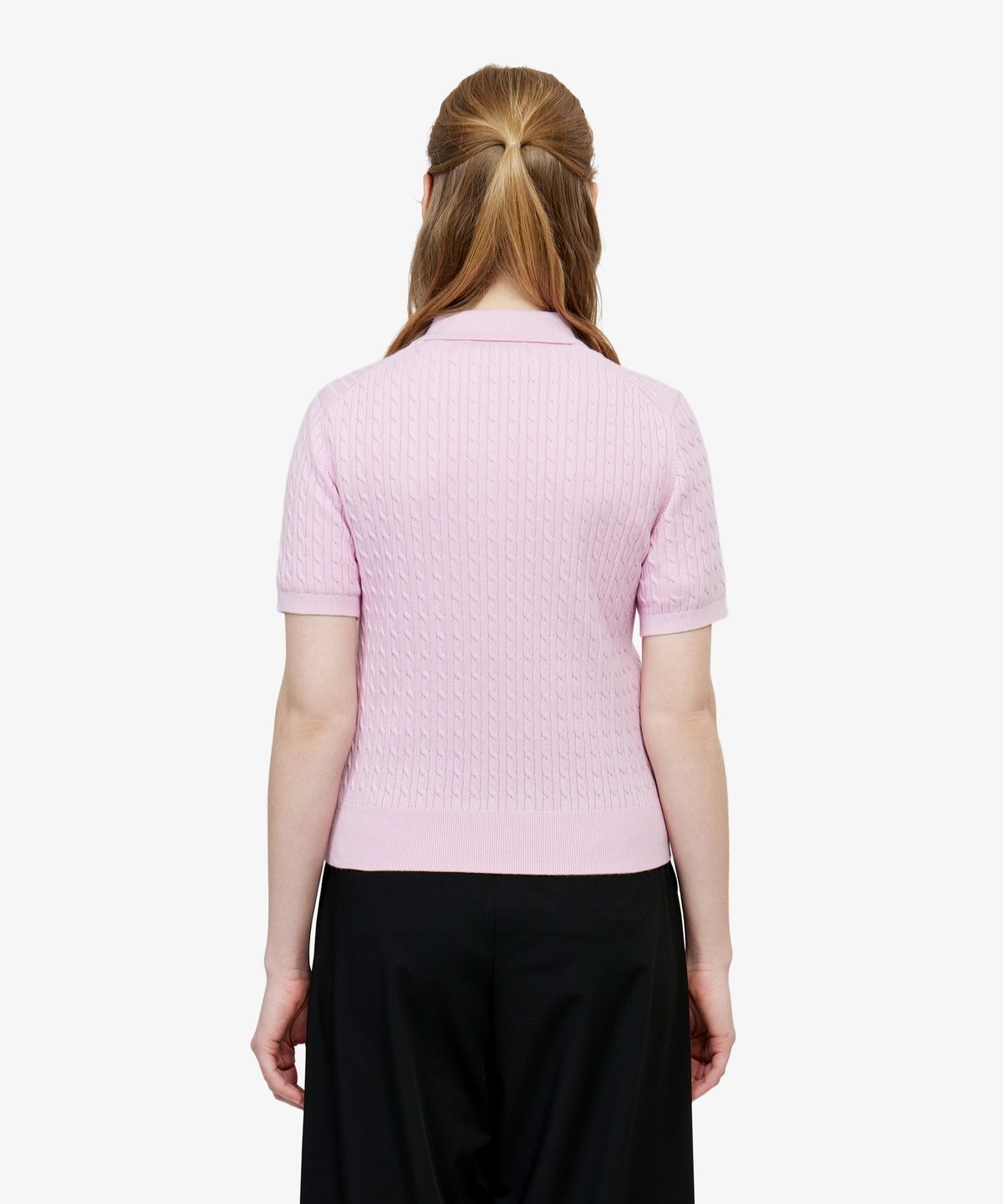라코스테(LACOSTE) 여성 케이블 스웨터 폴로 셔츠 PF607E-56G Z4H