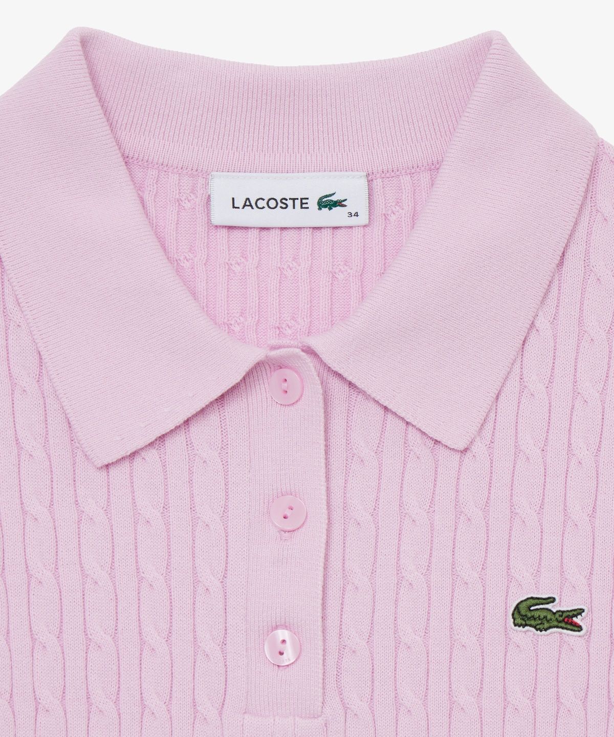 라코스테(LACOSTE) 여성 케이블 스웨터 폴로 셔츠 PF607E-56G Z4H