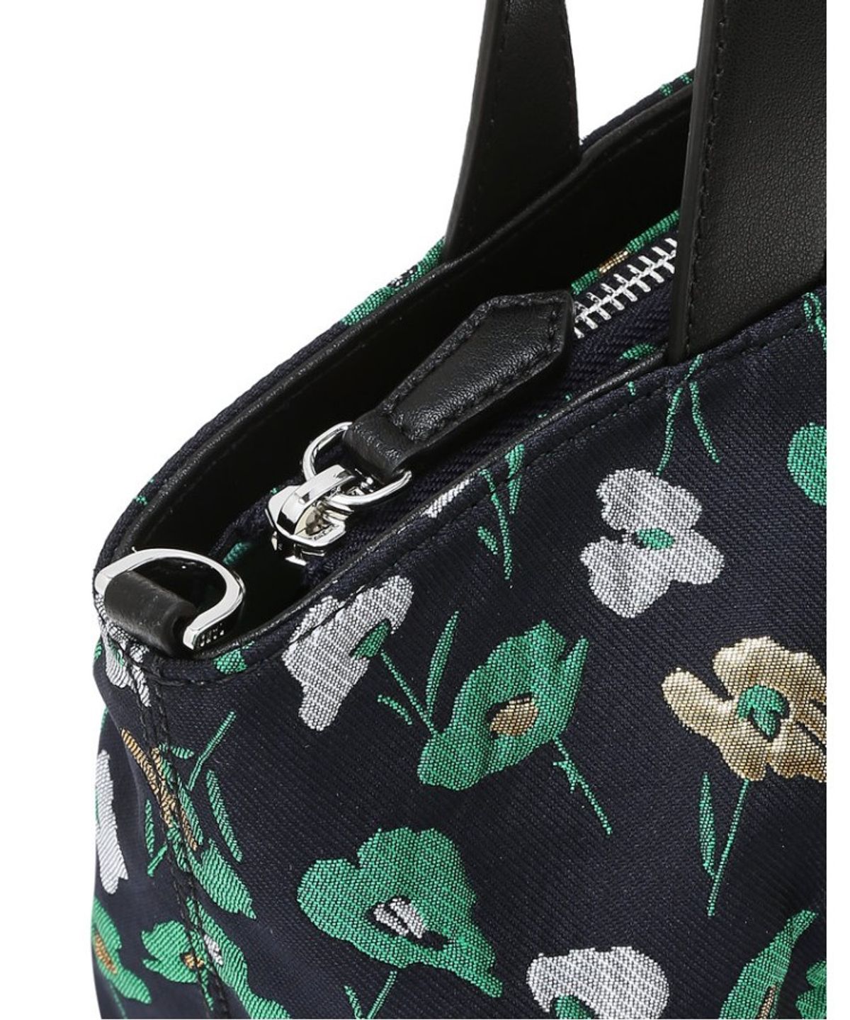 닥스 여성 액세서리(DAKS WOMENS ACCESSORIES) 그린 플라워 패턴 원단 토트 겸 크로스백_DCBA6E512E3