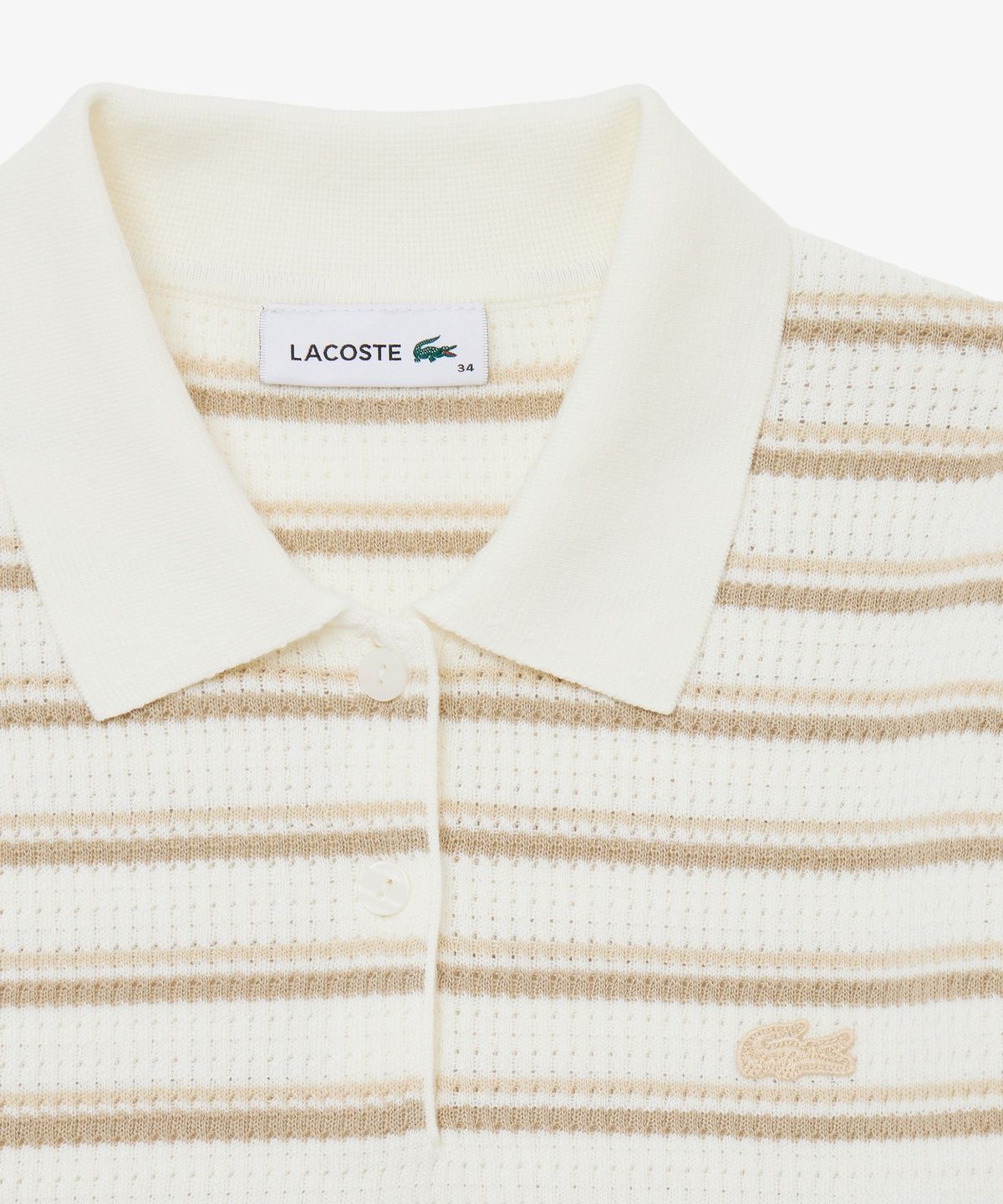 라코스테(LACOSTE) 여성 스트라이프 스웨터 폴로 셔츠 PF710E-56G 02S