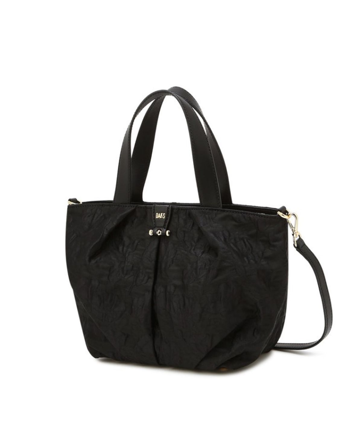 닥스 여성 액세서리(DAKS WOMENS ACCESSORIES) 블랙 플라워 패턴 원단 토트 겸 크로스백_DCBA6E502BK