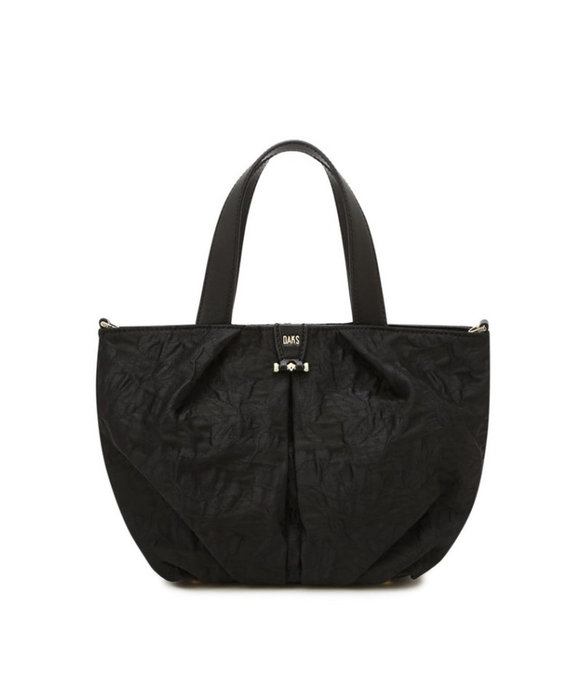 닥스 여성 액세서리(DAKS WOMENS ACCESSORIES) 블랙 플라워 패턴 원단 토트 겸 크로스백_DCBA6E502BK