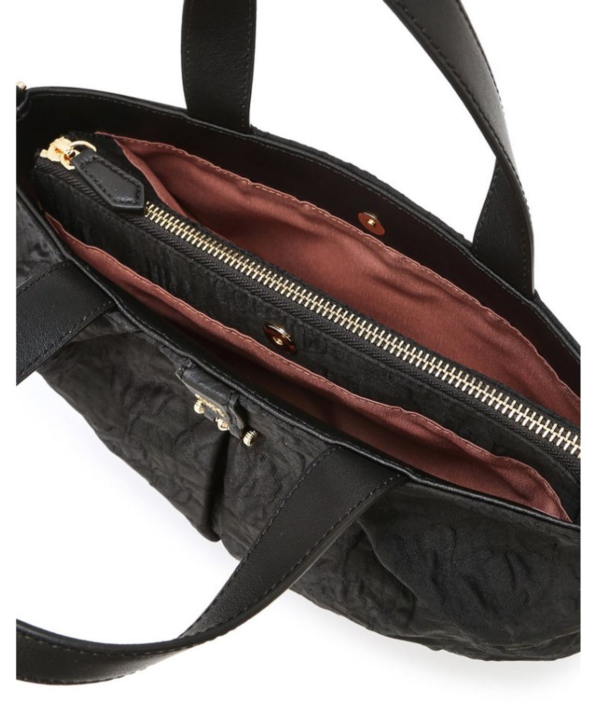 닥스 여성 액세서리(DAKS WOMENS ACCESSORIES) 블랙 플라워 패턴 원단 토트 겸 크로스백_DCBA6E502BK