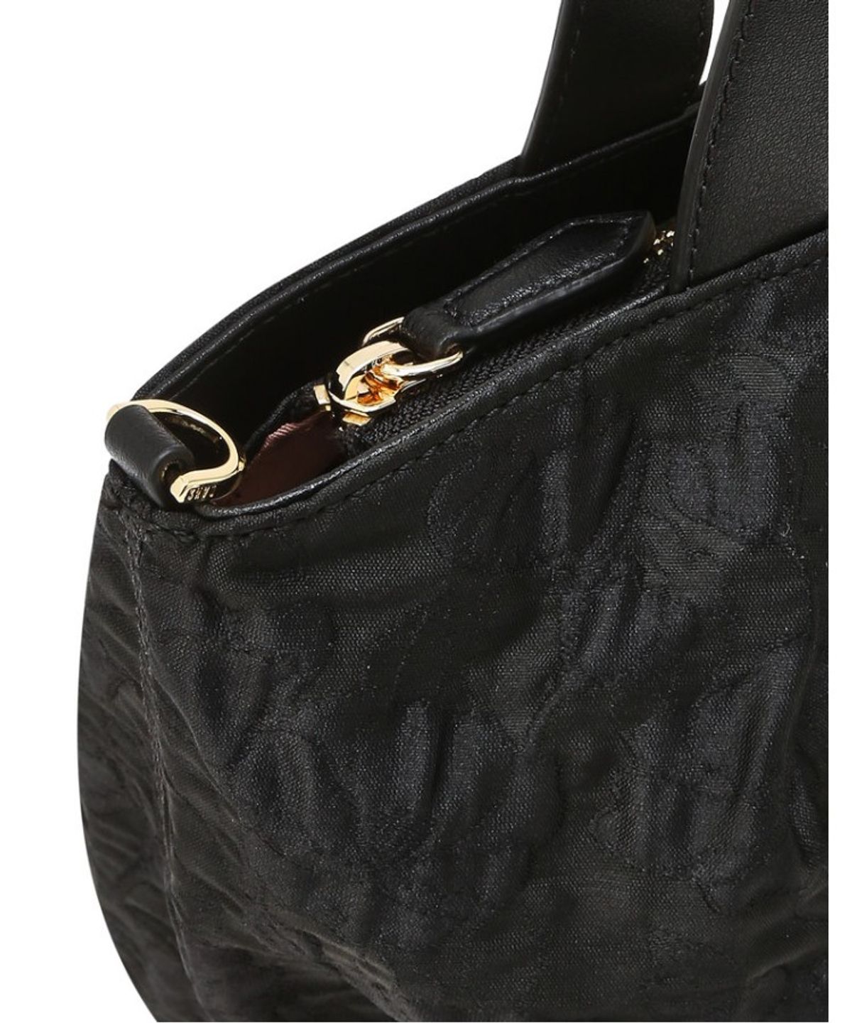 닥스 여성 액세서리(DAKS WOMENS ACCESSORIES) 블랙 플라워 패턴 원단 토트 겸 크로스백_DCBA6E502BK