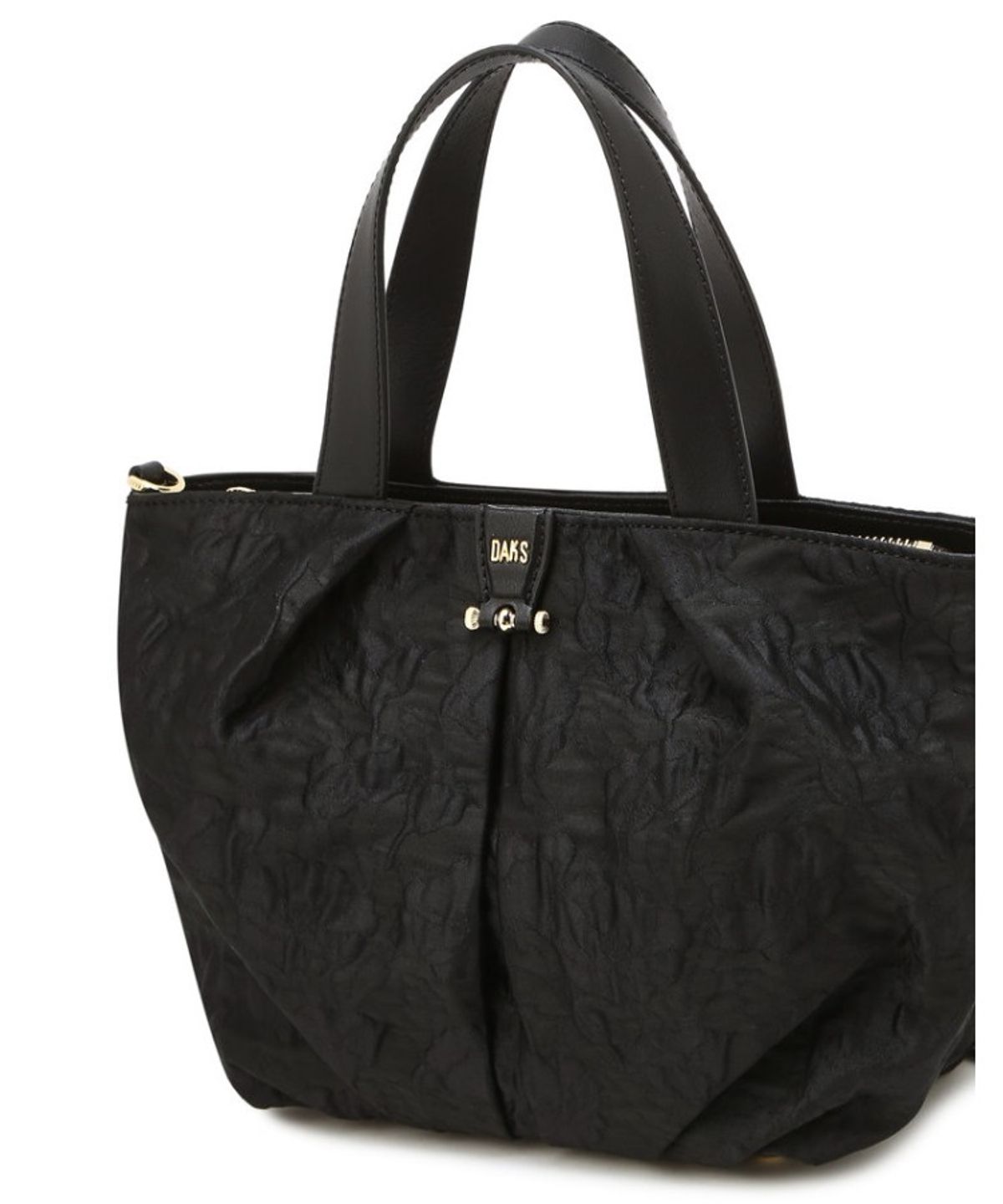 닥스 여성 액세서리(DAKS WOMENS ACCESSORIES) 블랙 플라워 패턴 원단 토트 겸 크로스백_DCBA6E502BK