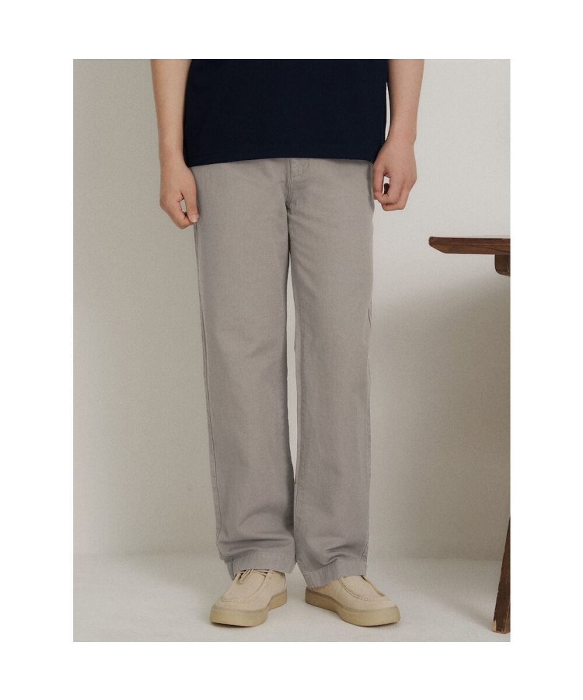 빈폴 멘(BEANPOLE MEN) 가먼트다잉 세미와이드 팬츠  베이지