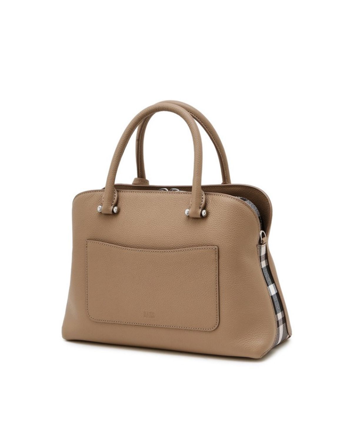 닥스 여성 액세서리(DAKS WOMENS ACCESSORIES) 베이지 DD로고 가죽 토트백_DCBA6E760I2
