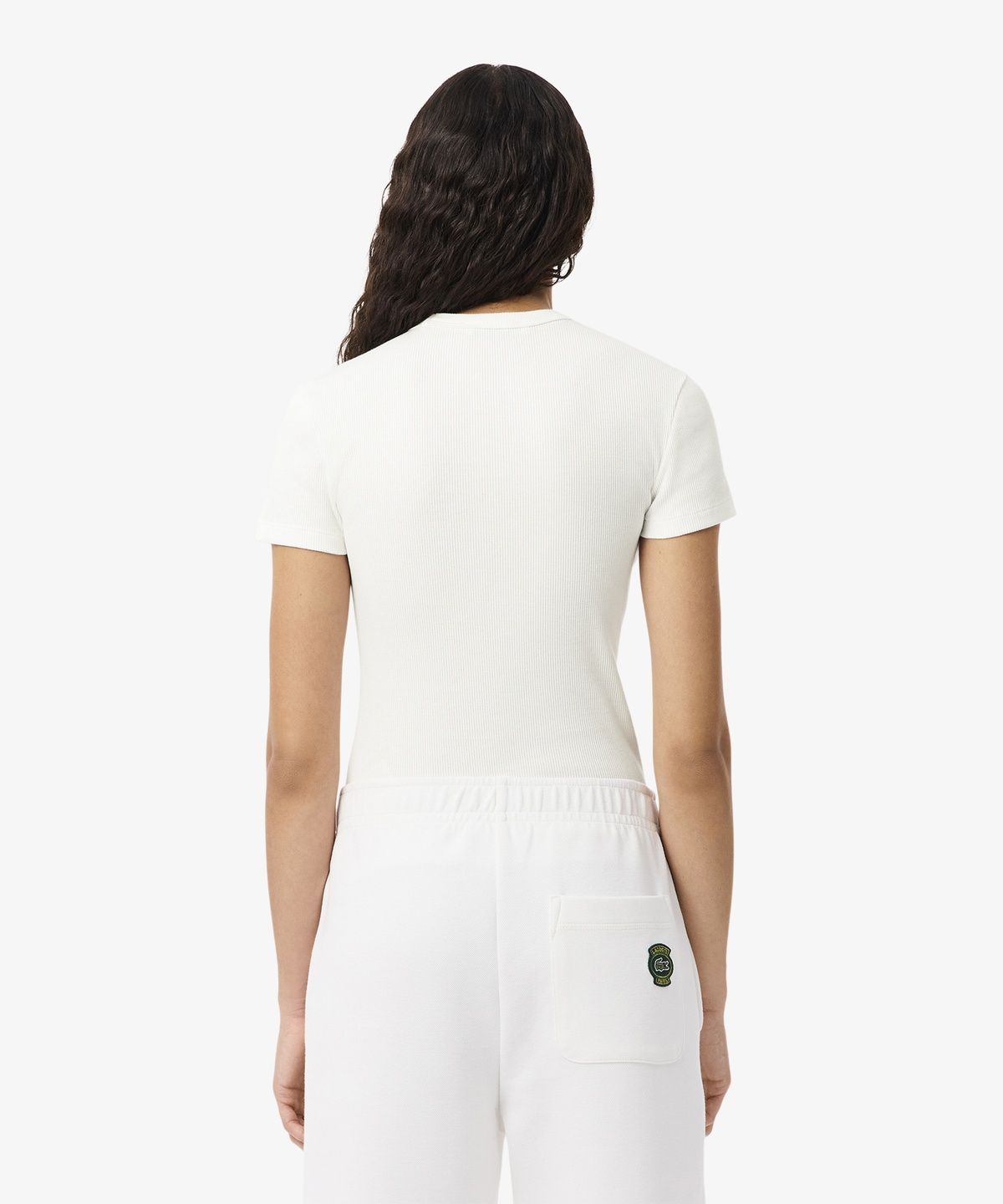 라코스테(LACOSTE) 여성 슬림핏 립조직 반팔 티셔츠 TF5538-56G 70V