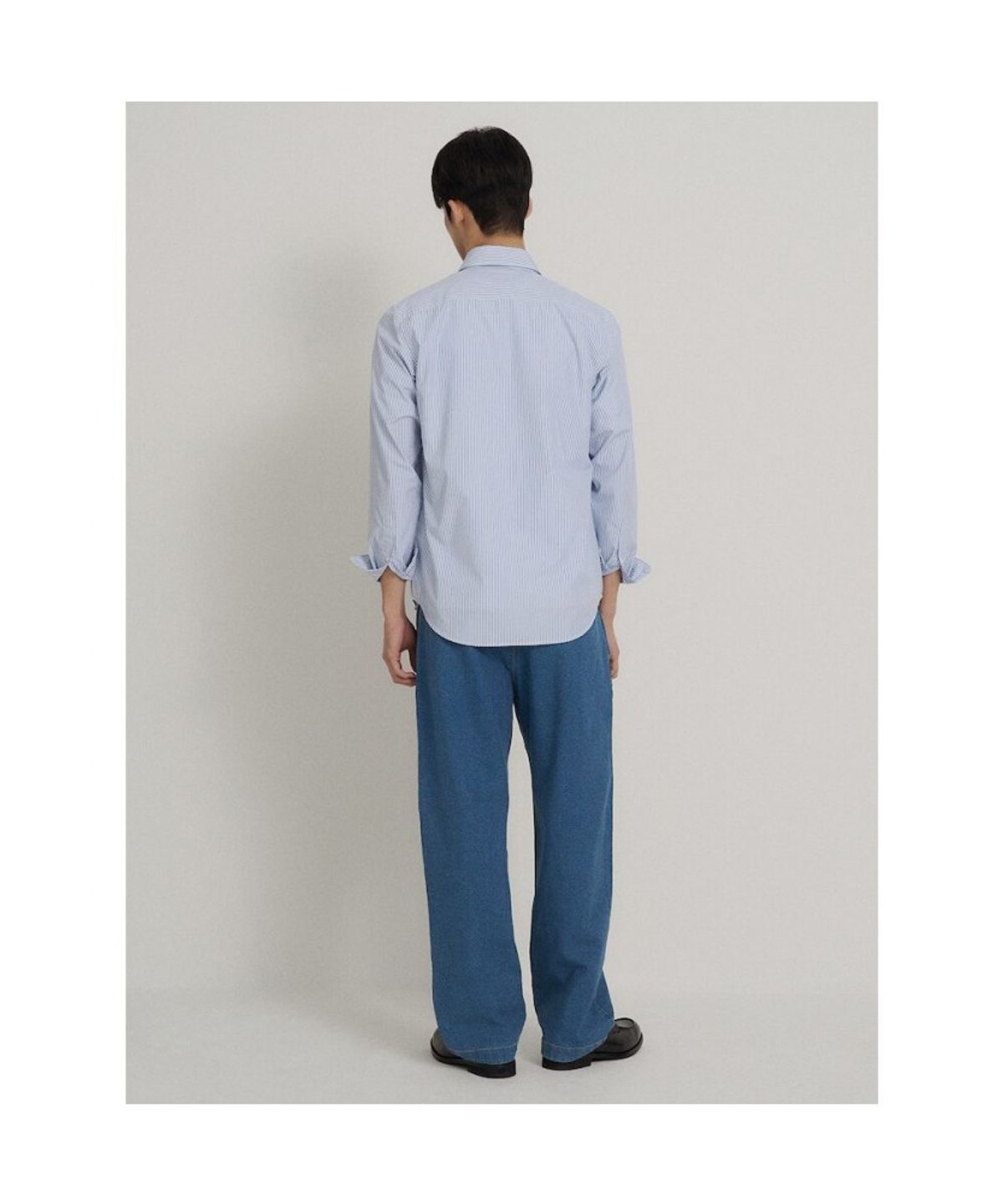 빈폴 멘(BEANPOLE MEN) 턱 와이드 데님 팬츠  블루