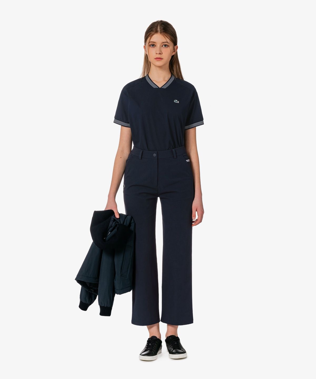 라코스테(LACOSTE) 여성 반팔 우븐 피스테 셋업 SF273E-56G HDE