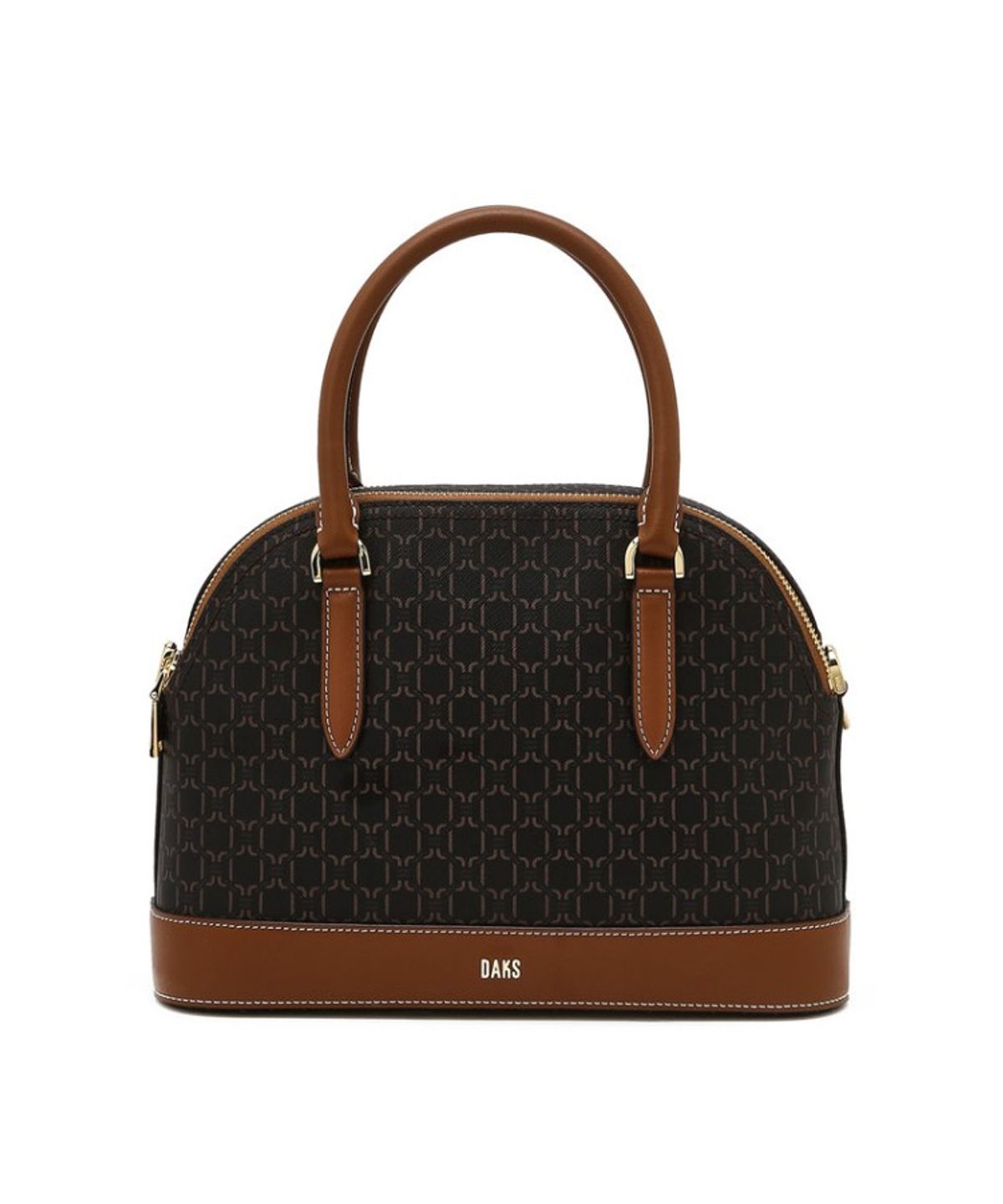 닥스 여성 액세서리(DAKS WOMENS ACCESSORIES) 브라운 바넷 DD패턴 가죽배색 토트백_DCBA6E861W3