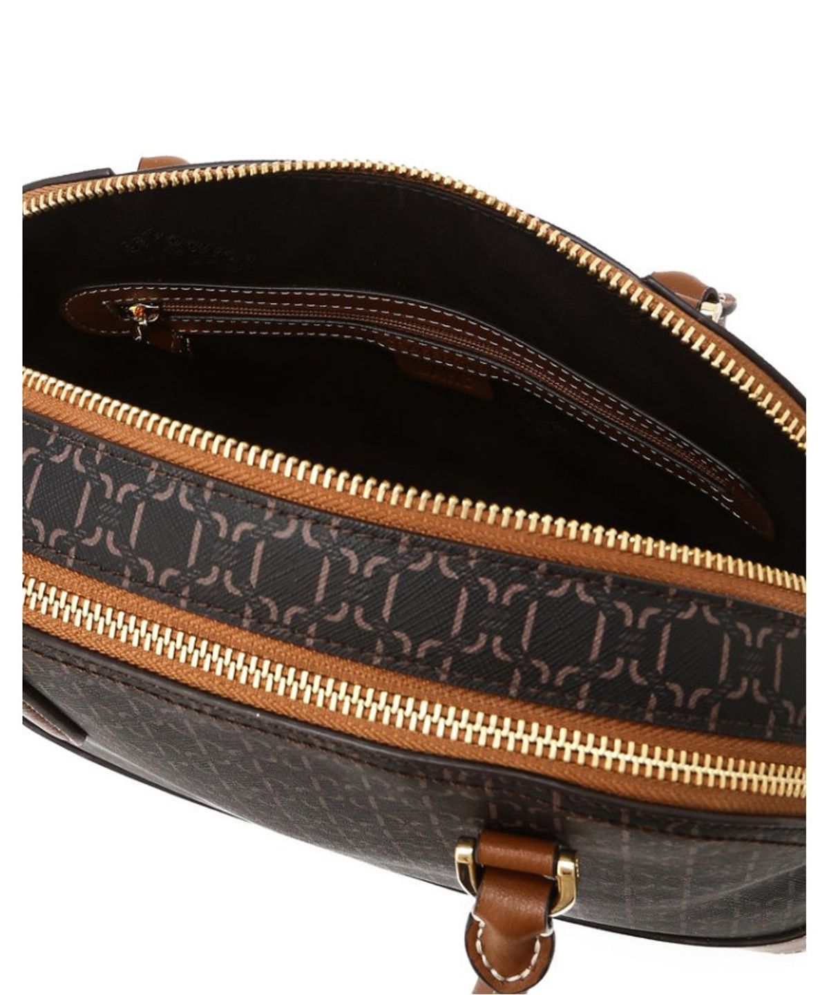 닥스 여성 액세서리(DAKS WOMENS ACCESSORIES) 브라운 바넷 DD패턴 가죽배색 토트백_DCBA6E861W3