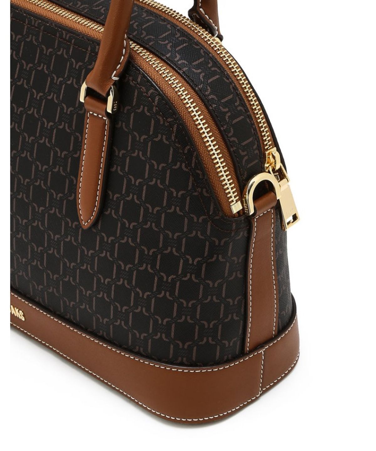 닥스 여성 액세서리(DAKS WOMENS ACCESSORIES) 브라운 바넷 DD패턴 가죽배색 토트백_DCBA6E861W3