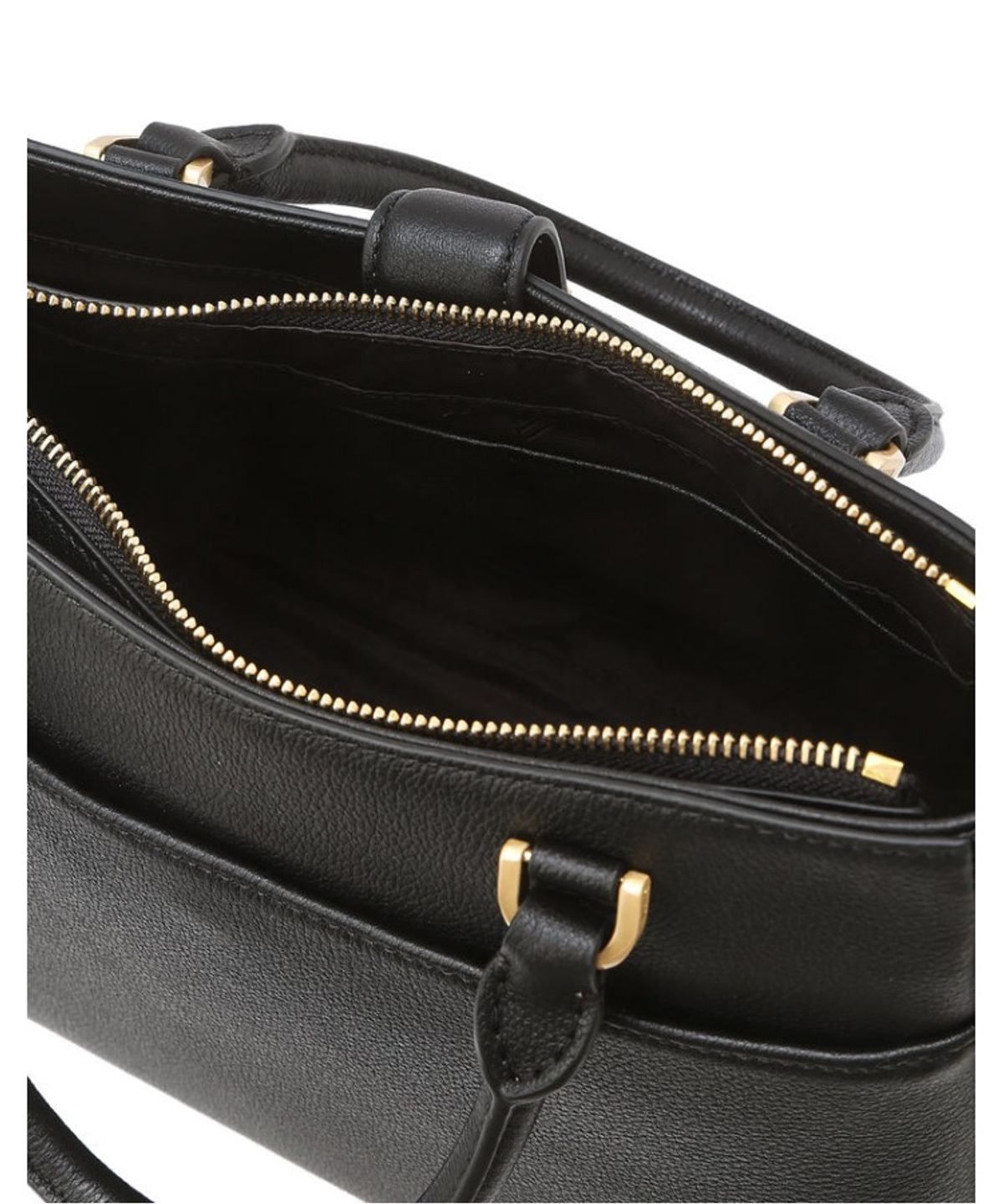 닥스 여성 액세서리(DAKS WOMENS ACCESSORIES) 블랙 소가죽 체크 장식 포인트 토트백 M_DCBA6E164BK