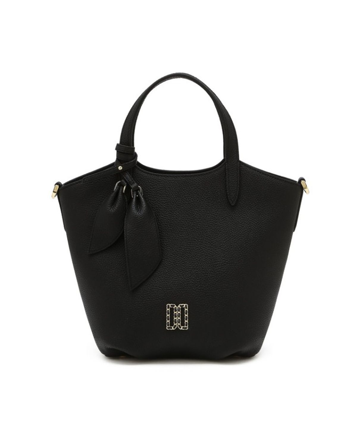 닥스 여성 액세서리(DAKS WOMENS ACCESSORIES) 블랙 천연소가죽 DD포인트 토트백_DCBA6E330BK